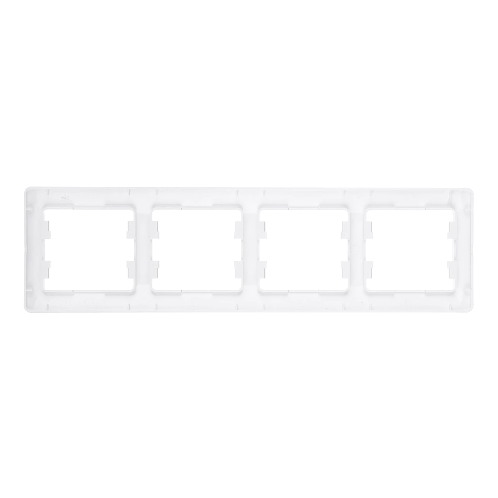 Рамка SE Глосса 4 поста горизонтальная белая