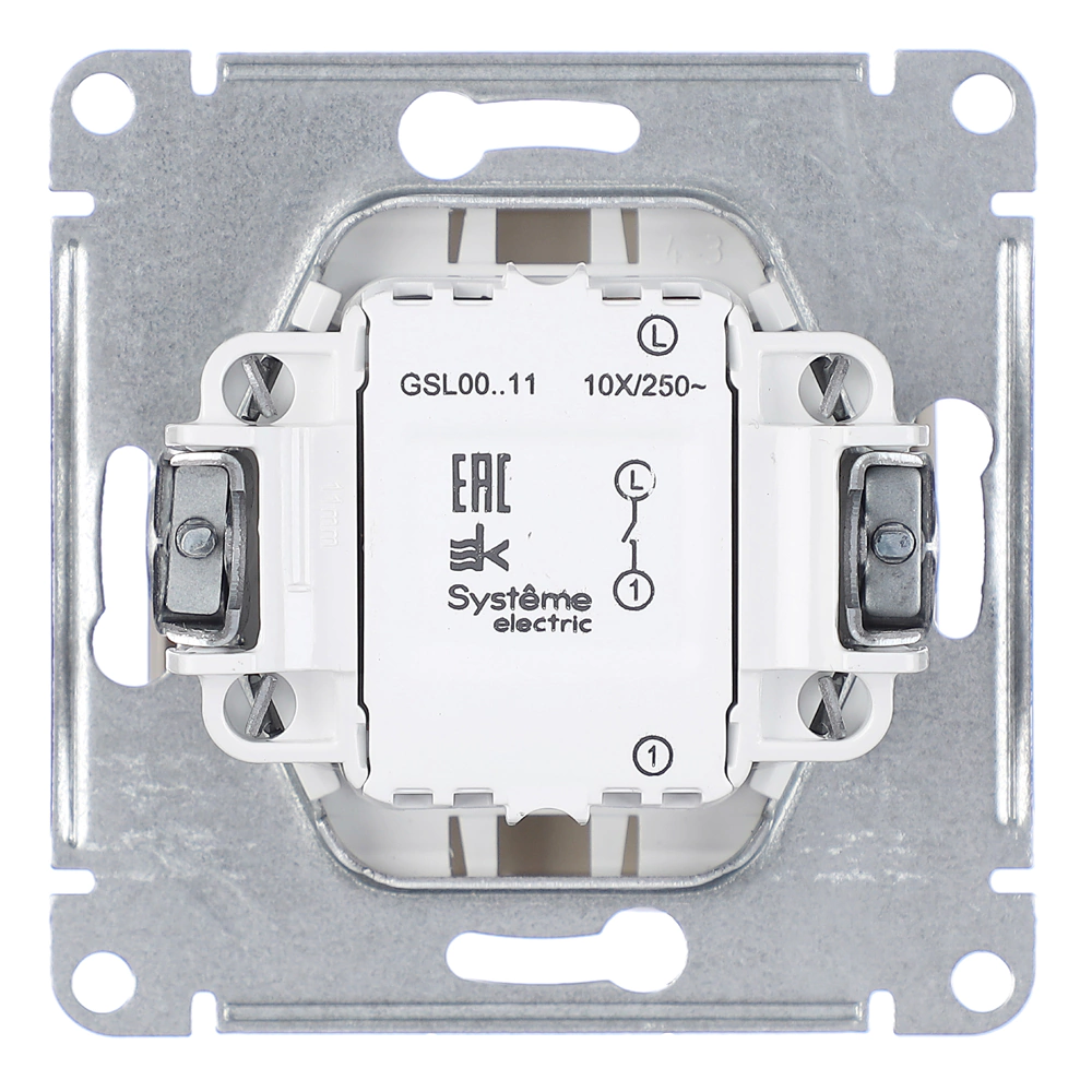 Выключатель одноклавишный SE Глосса без рамки бежевый