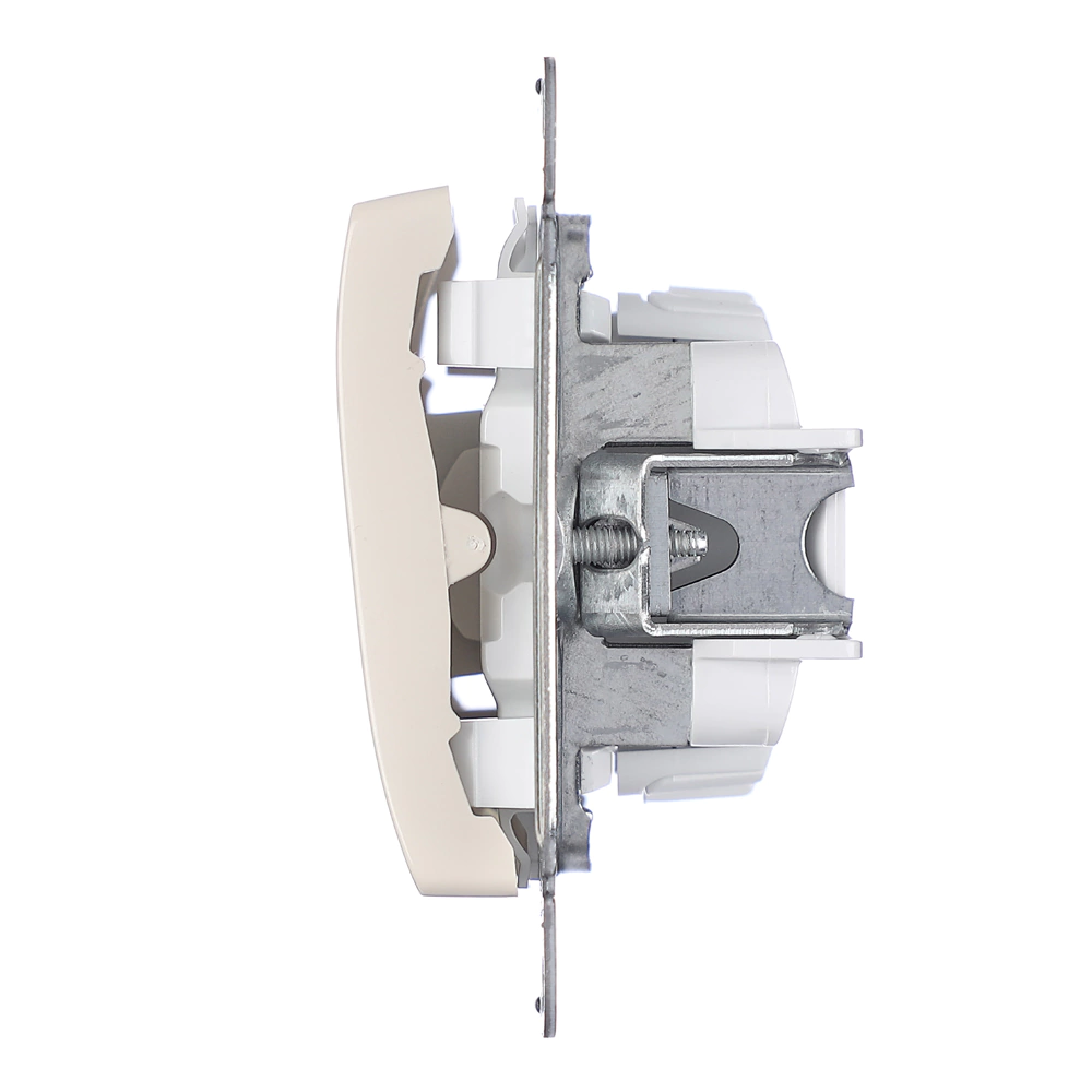 Выключатель двухклавишный SE Глосса без рамки бежевый