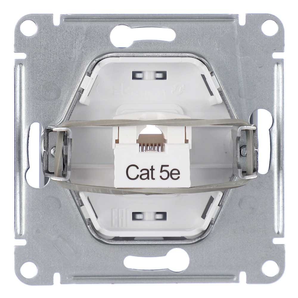 Розетка компьютерная SE Глосса без рамки алюминий