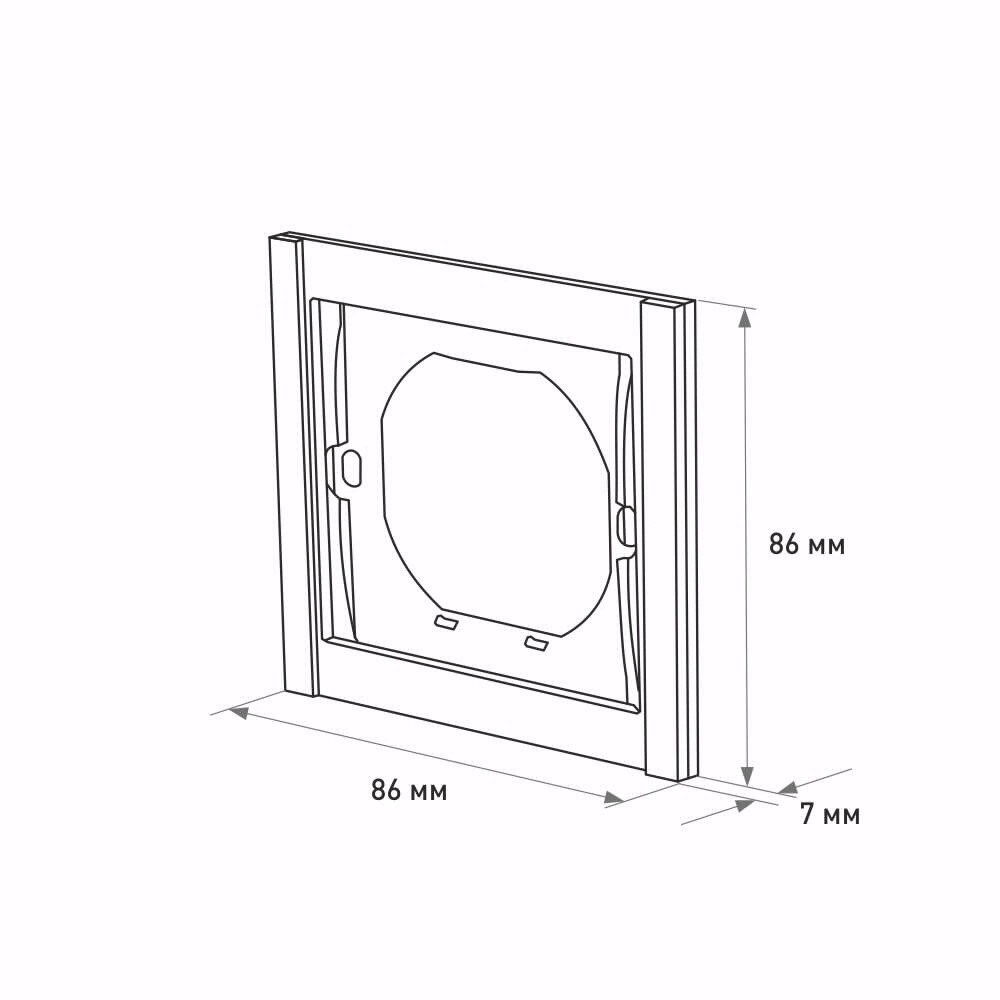 Рамка 1 пост черный матовый EVERSON Лилиум