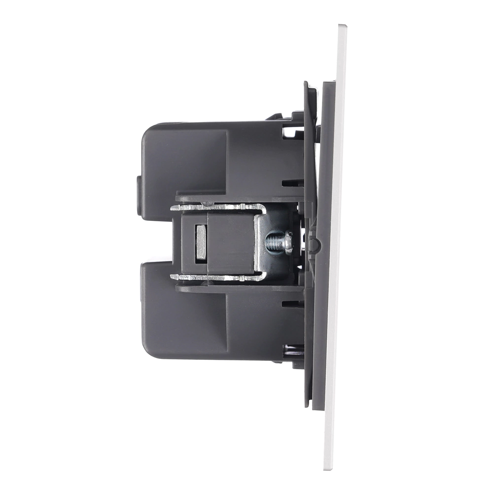 Выключатель перекрестный EVERSON Лилиум без рамки рифленый алюминий