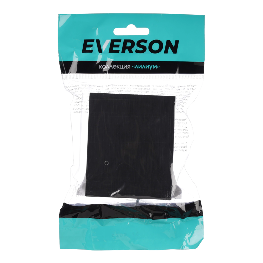 Выключатель проходной черный алюминий без рамки EVERSON Лилиум