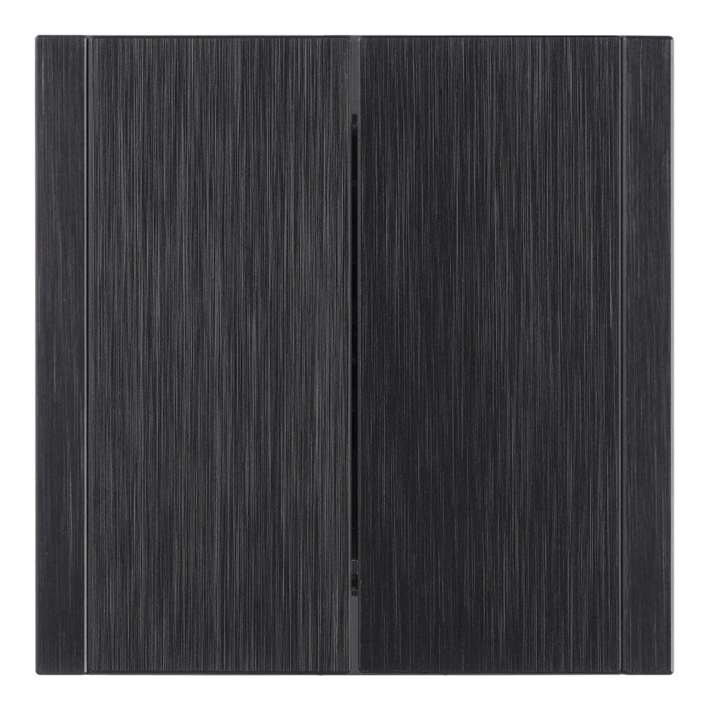 Выключатель двойной черный алюминий без рамки EVERSON Лилиум