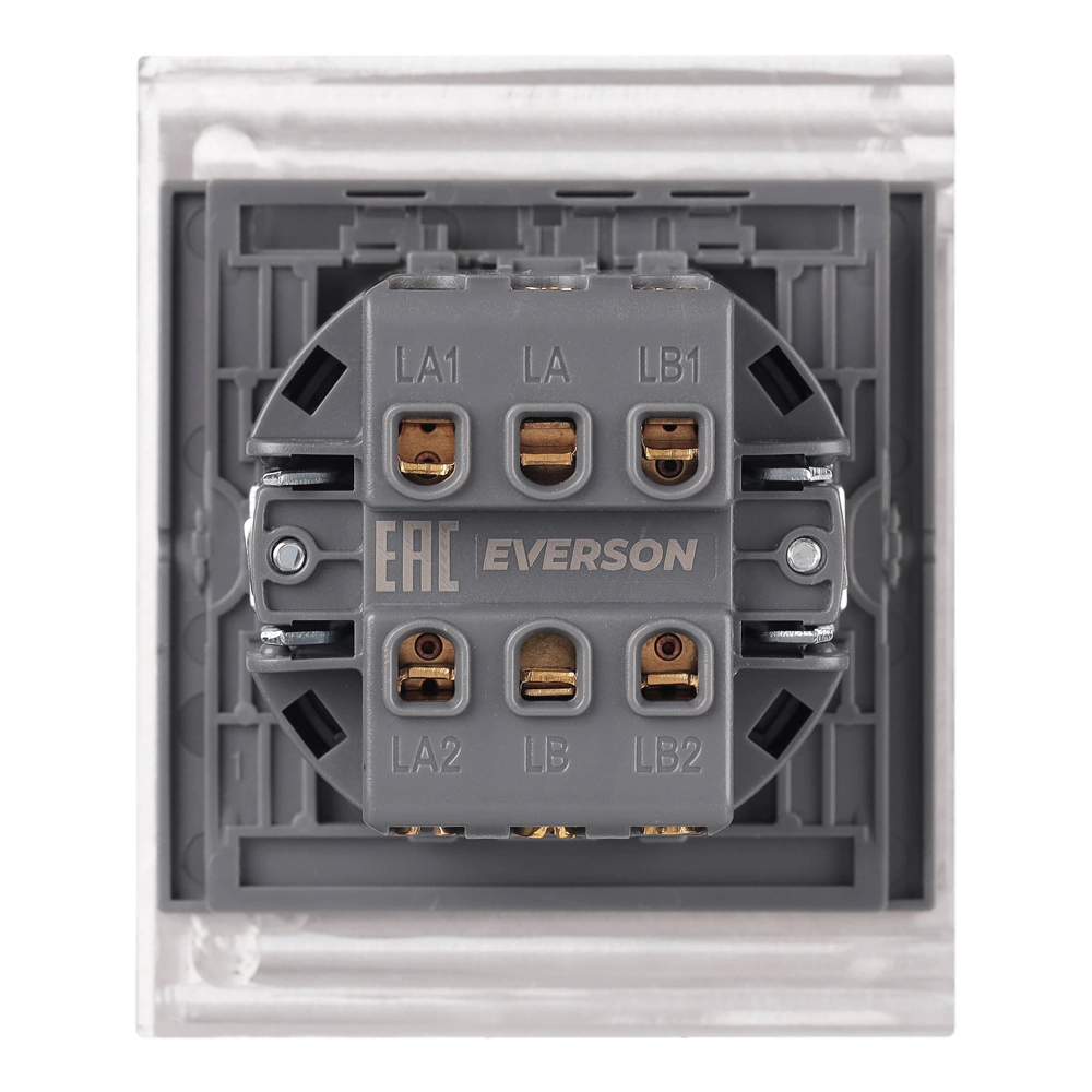 Выключатель перекрестный EVERSON Лилиум без рамки черный алюминий