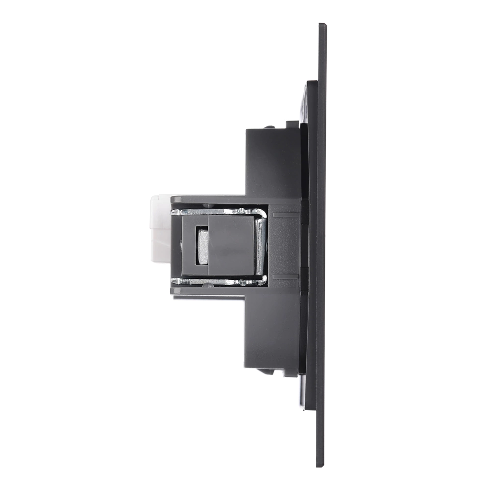 Розетка компьютерная черный алюминий без рамки EVERSON Лилиум