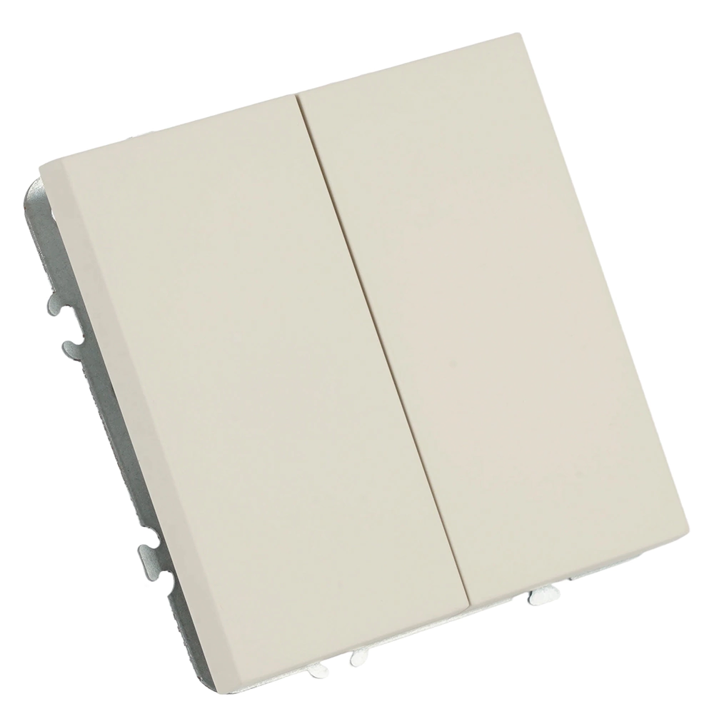 Выключатель двухклавишный кашемир без рамки STEKKER Эмили