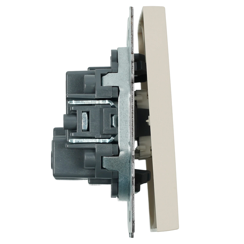 Выключатель двухклавишный кашемир без рамки STEKKER Эмили