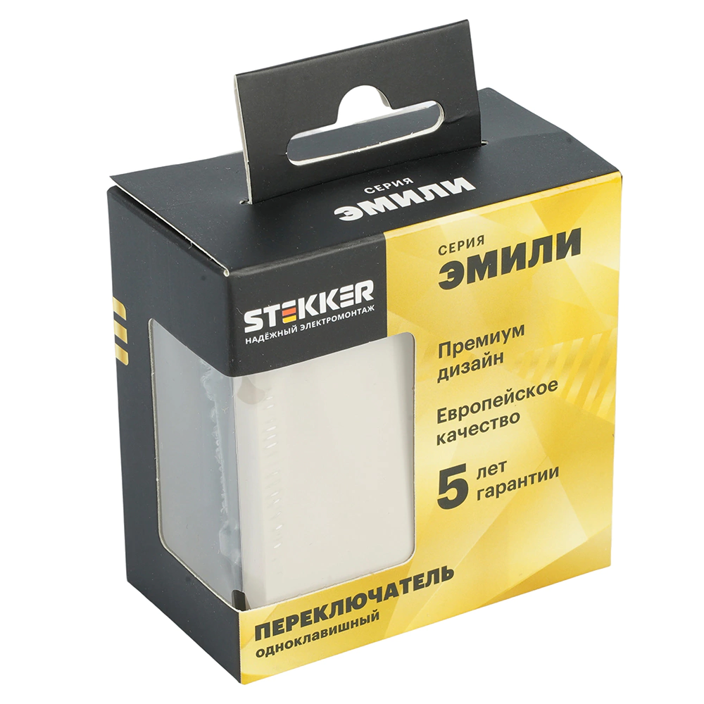Выключатель проходной кашемир без рамки STEKKER Эмили