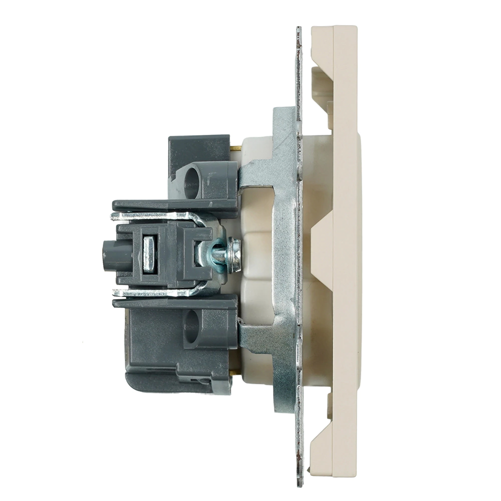 Розетка с заземлением кашемир без рамки STEKKER Эмили