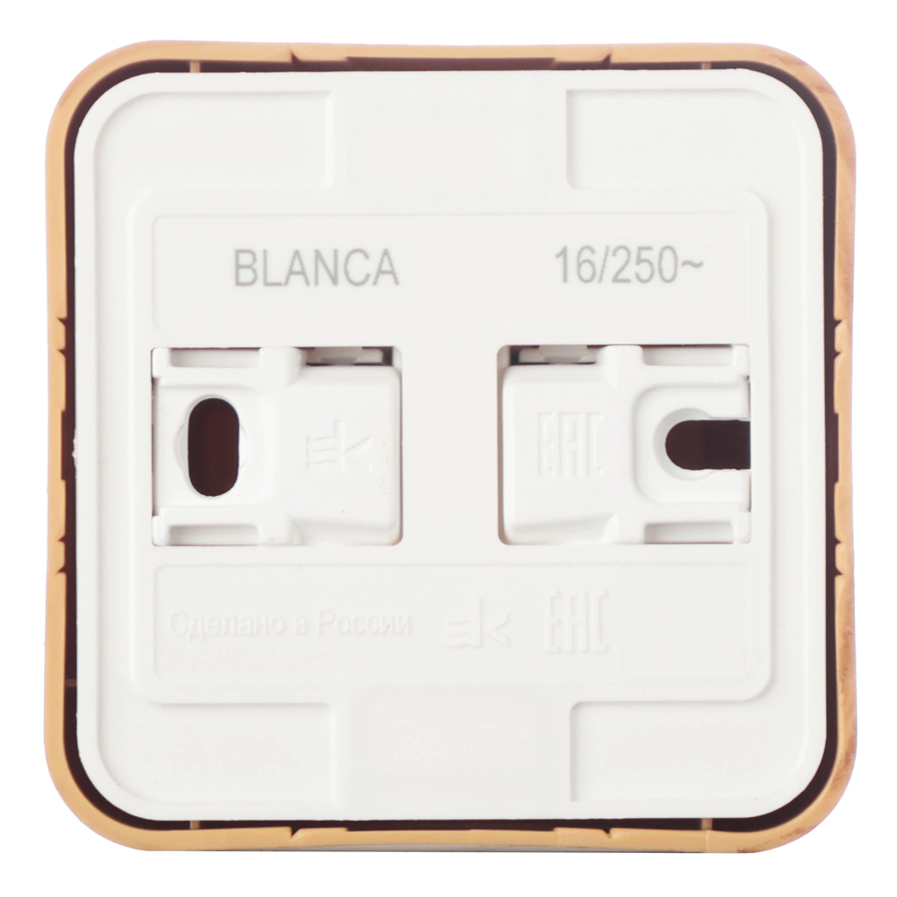 Розетка Systeme Electric Бланка с заземлением ясень