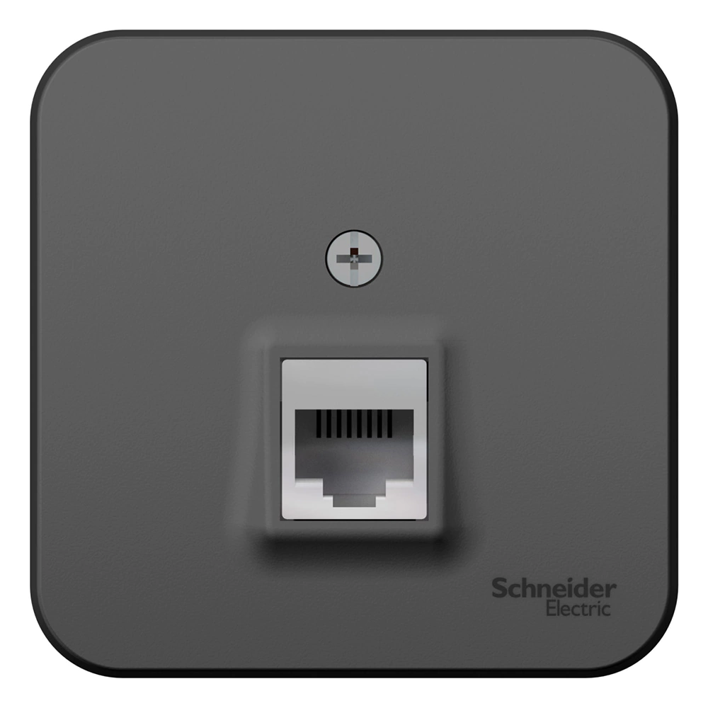 Розетка компьютерная Systeme Electric Бланка антрацит