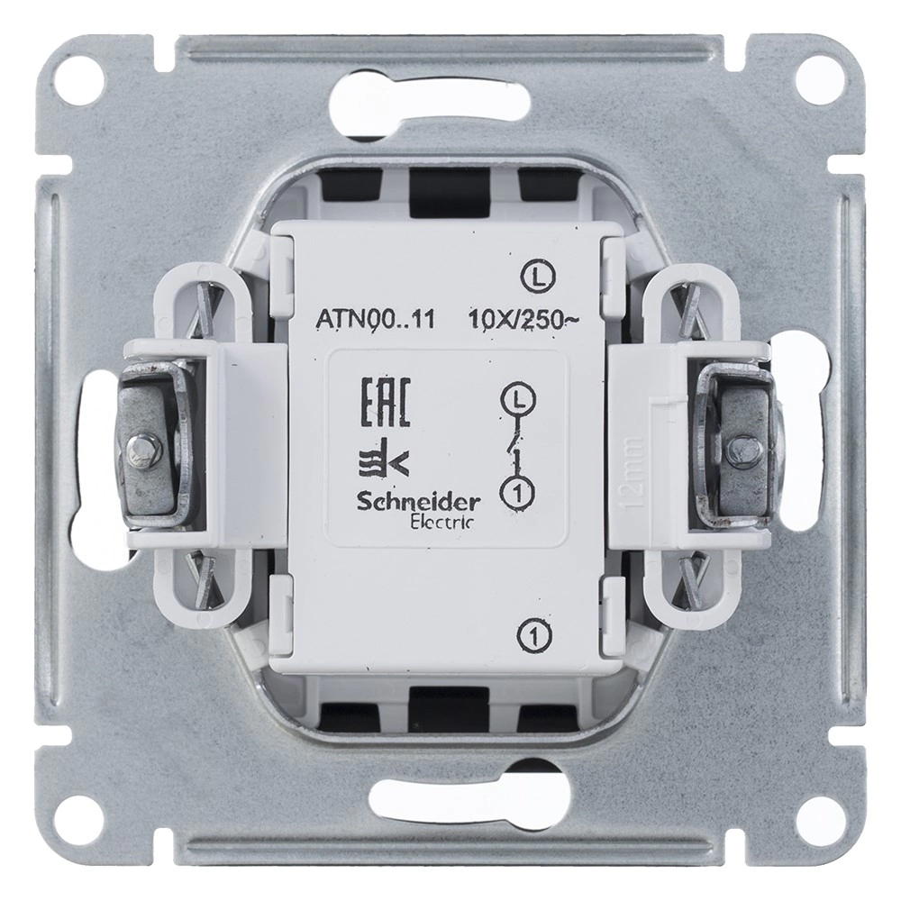 Выключатель одноклавишный SE Атлас Дизайн без рамки мокко