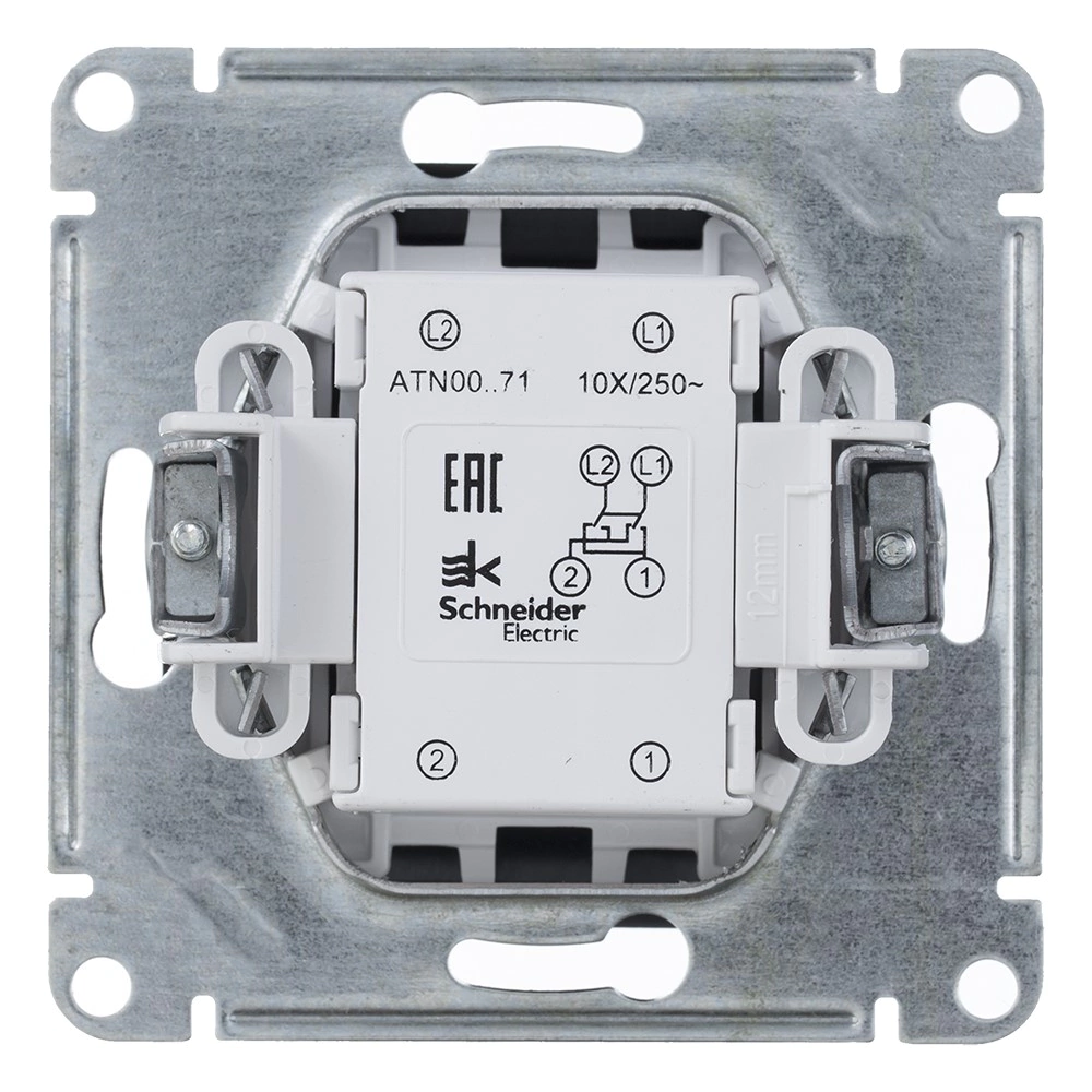 Выключатель перекрестный одноклавишный SE Атлас Дизайн без рамки мокко