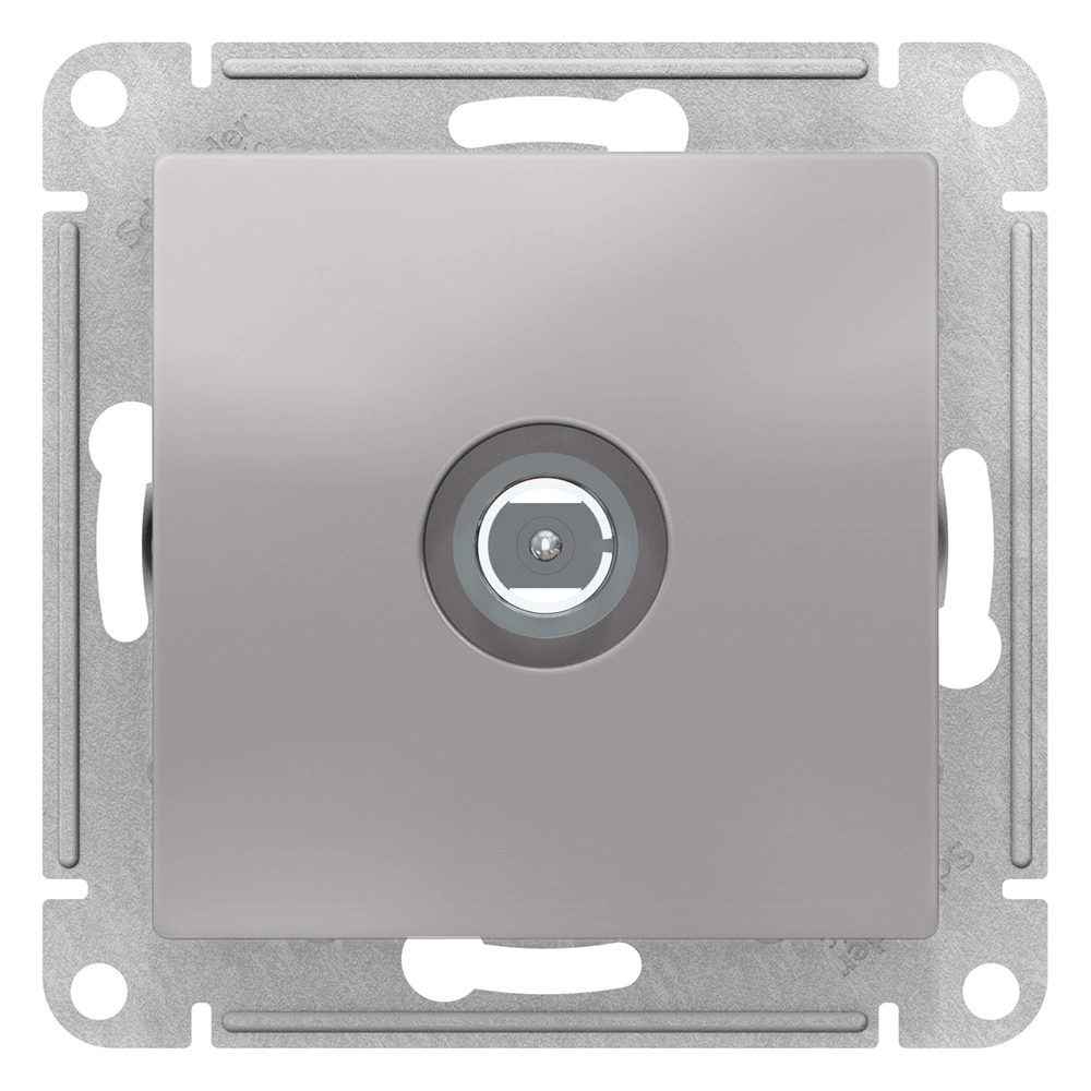 ТВ-розетка SE Атлас Дизайн без рамки алюминий