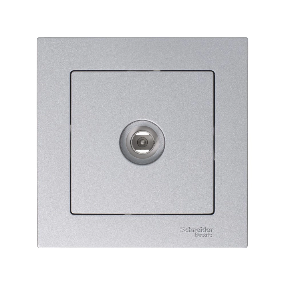 ТВ-розетка SE Атлас Дизайн без рамки алюминий