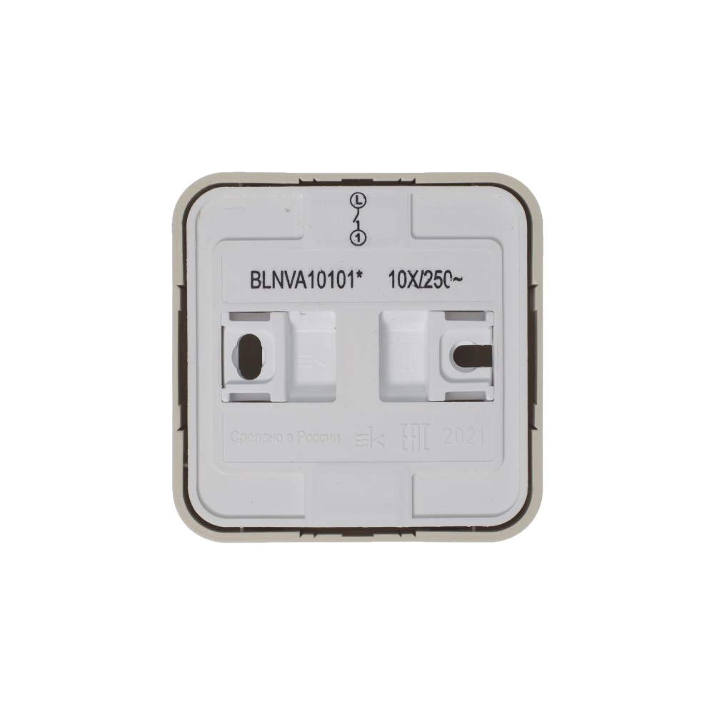 Выключатель одноклавишный Systeme Electric Бланка открытой установки бежевый