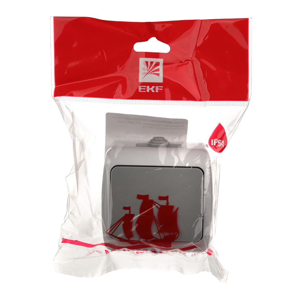 Кнопка звонка EKF Мурманск серая