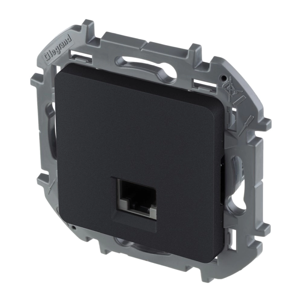 Розетка компьютерная Legrand/Daccord Инспирия RJ45 без рамки антрацит