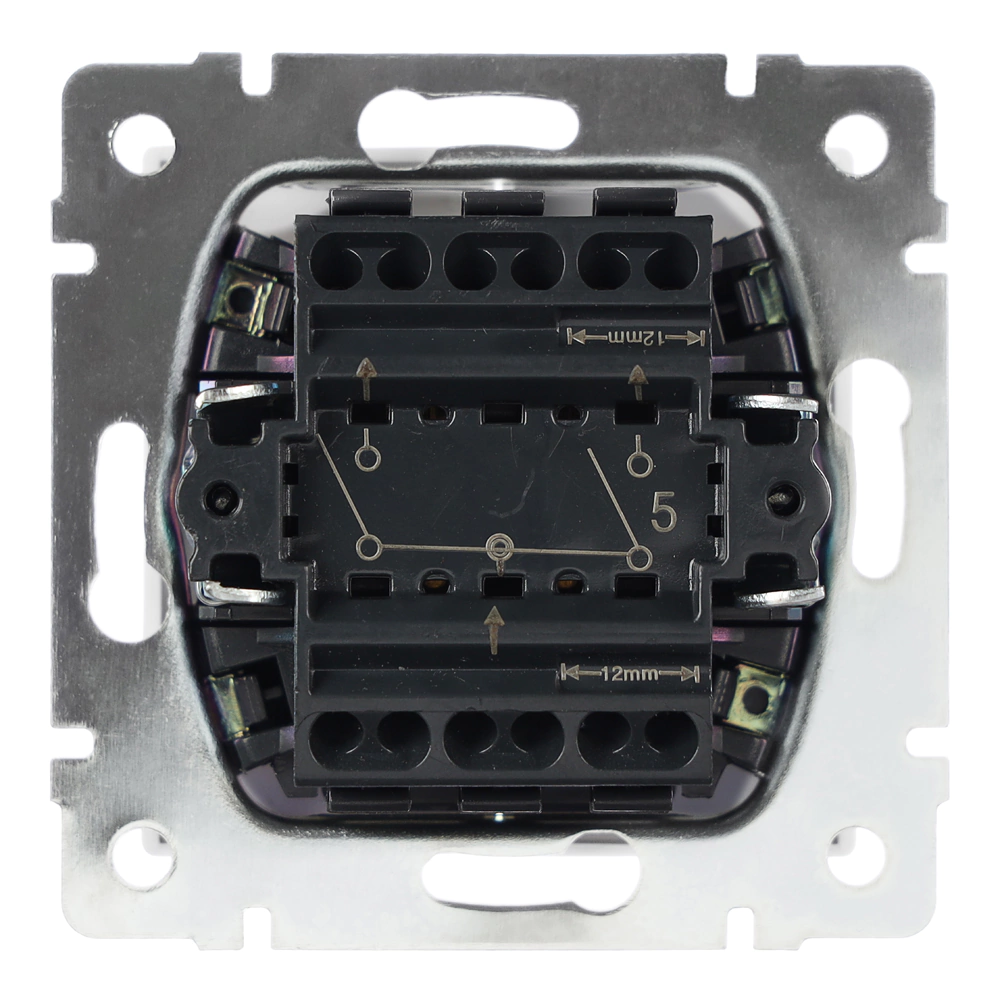 Выключатель двухклавишный ONVOLT/EVERSON Кватро без рамки белый