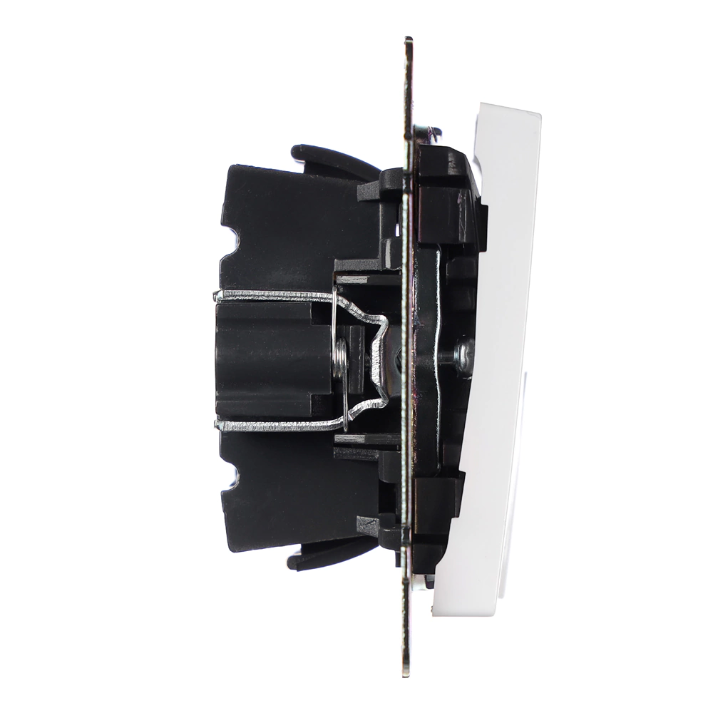 Выключатель проходной двухклавишный ONVOLT/EVERSON Кватро без рамки белый