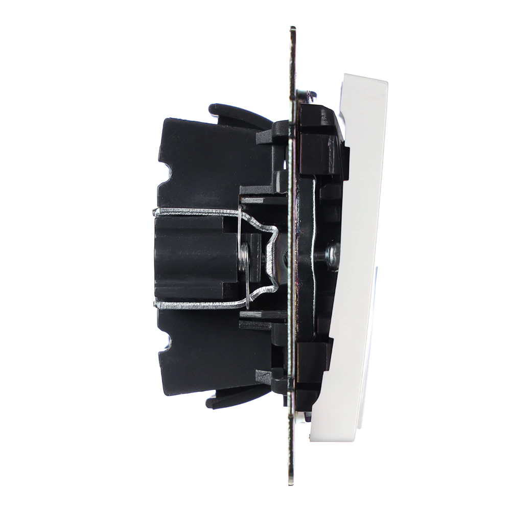 Выключатель двухклавишный ONVOLT/EVERSON Кватро с подсветкой без рамки белый