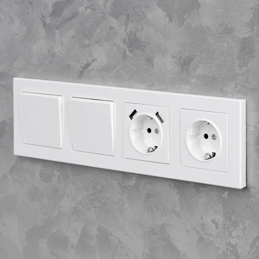 Рамка ONVOLT/EVERSON Кватро 4 поста белая