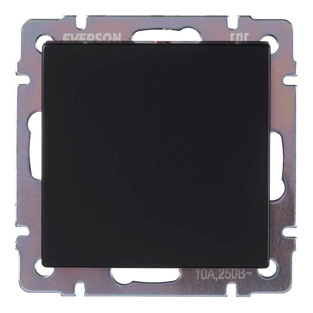 Выключатель проходной ONVOLT/EVERSON Кватро без рамки черный