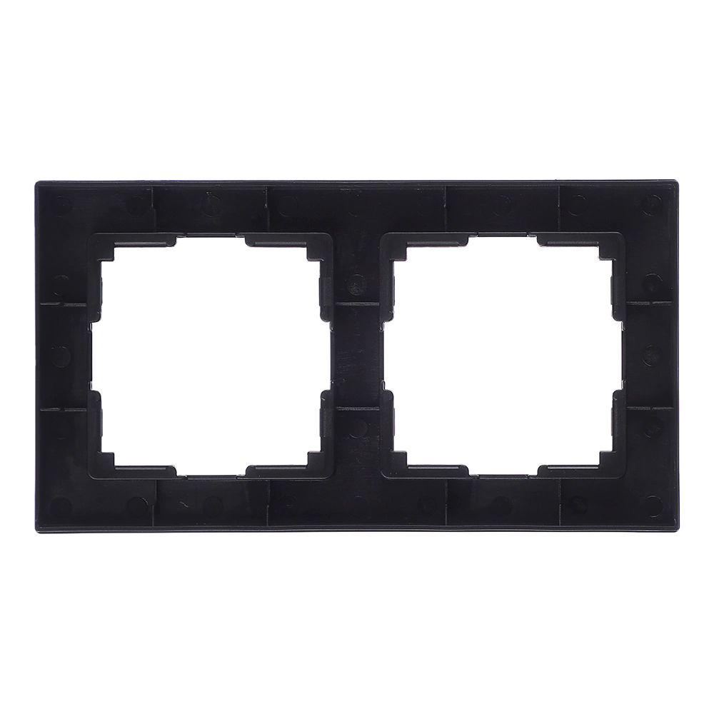 Рамка ONVOLT/EVERSON Кватро 2 поста черная