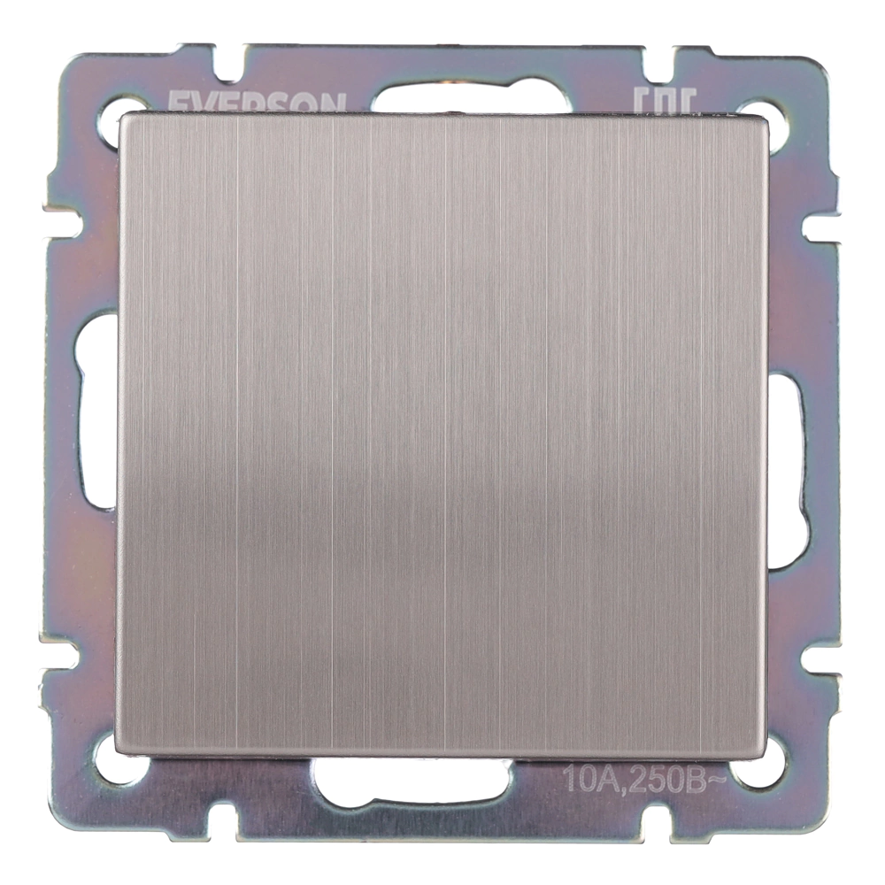 Выключатель проходной ONVOLT/EVERSON Кватро без рамки никель