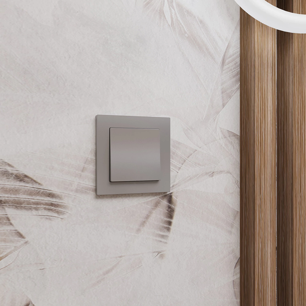 Выключатель проходной ONVOLT/EVERSON Кватро без рамки никель