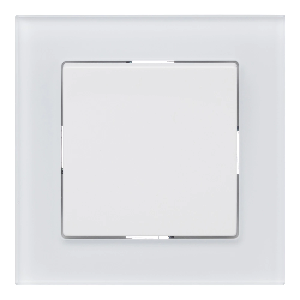 Рамка ONVOLT/EVERSON Кватро стекло 1 пост белая