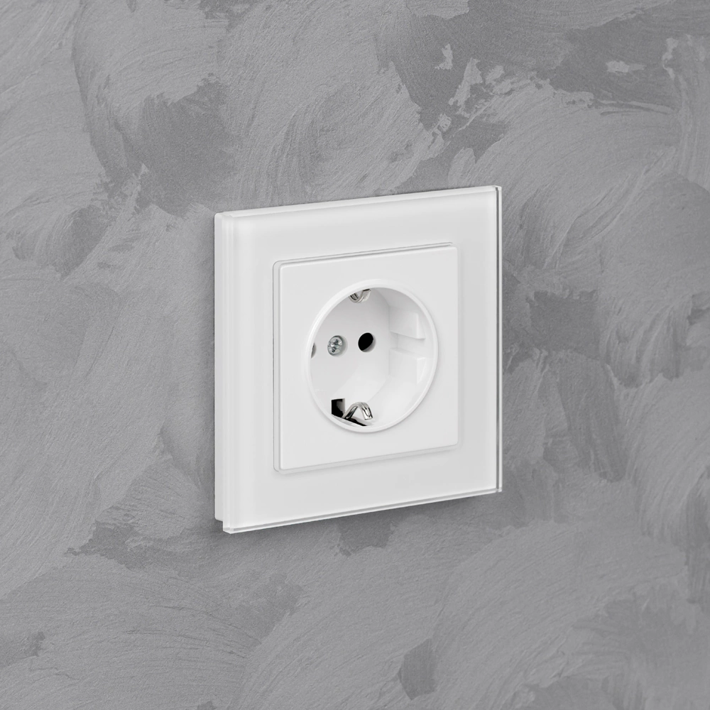 Рамка ONVOLT/EVERSON Кватро стекло 1 пост белая