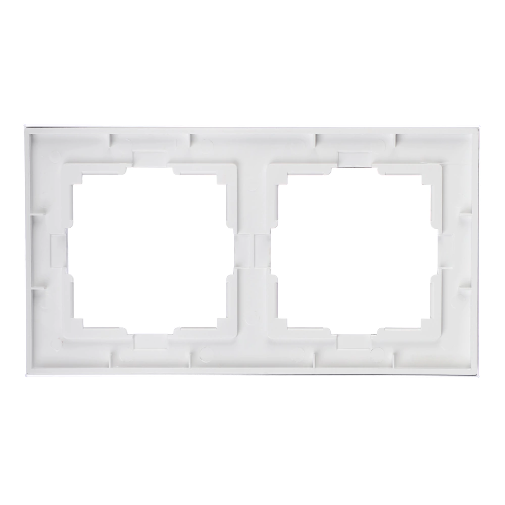 Рамка ONVOLT/EVERSON Кватро стекло 2 поста белая