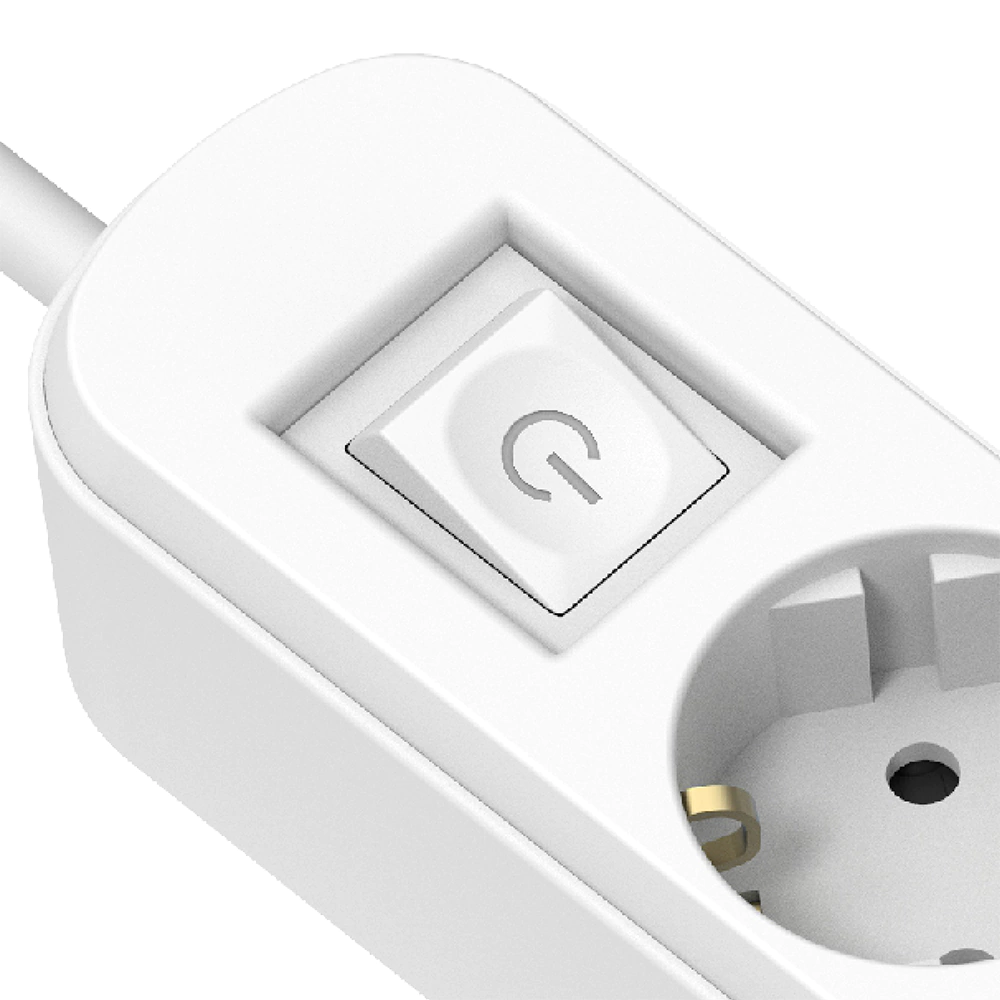 Удлинитель 1,5 м 4 гнезда с заземлением 2200 Вт + USB-A + 2USB-C 20 Вт Electraline