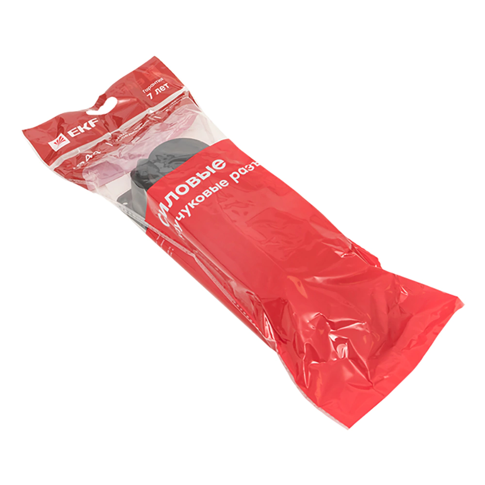 Колодка EKF Марс 3 гнезда с заземлением IP44 каучук