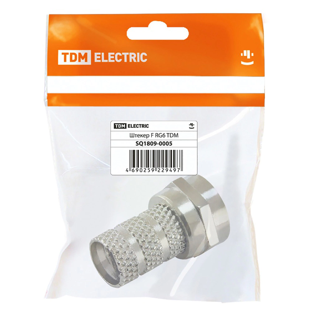 F-разъем для кабеля 6,8 мм RG6 TDM ELECTRIC