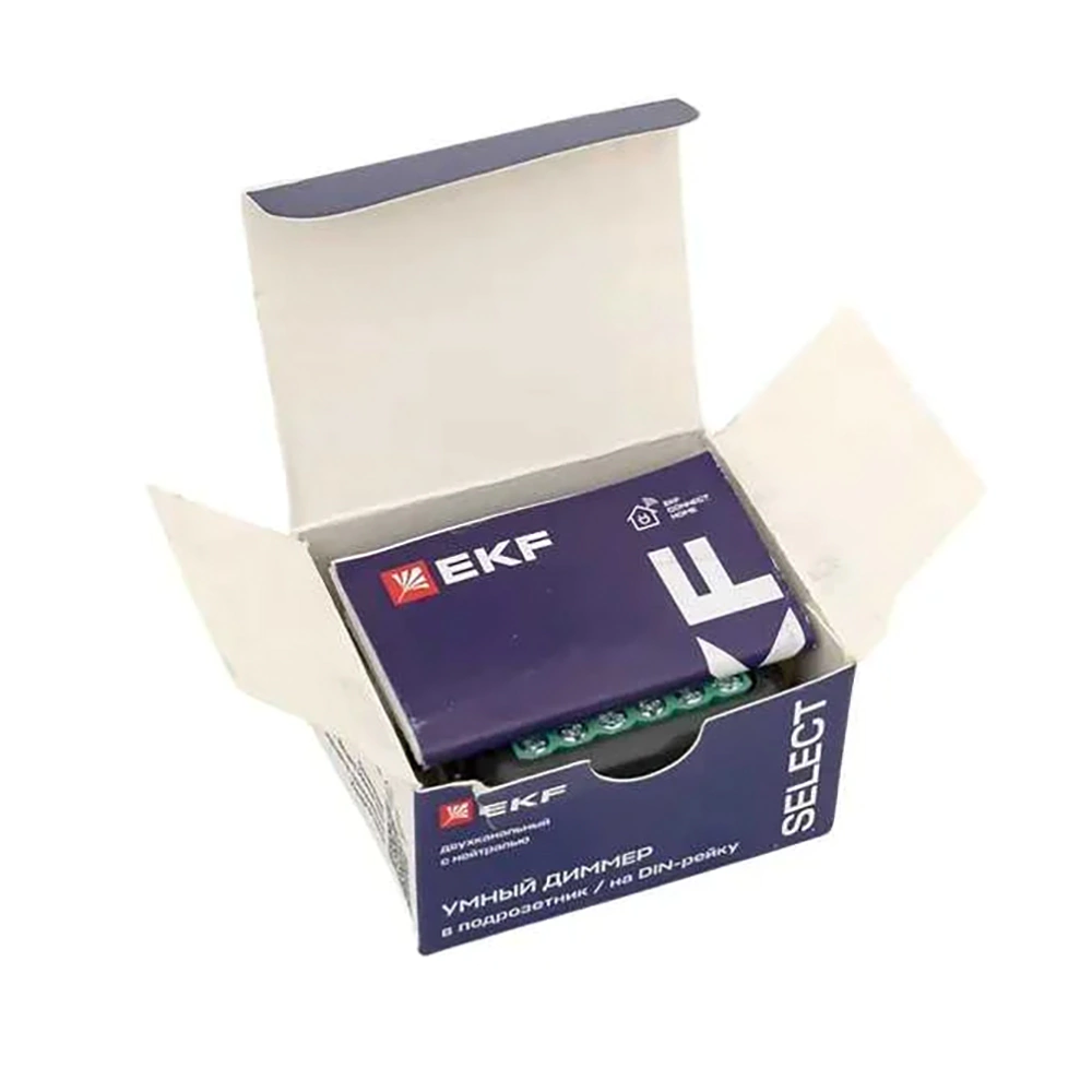 Умный диммер в подрозетник 2-канальный Zigbee EKF Connect Select