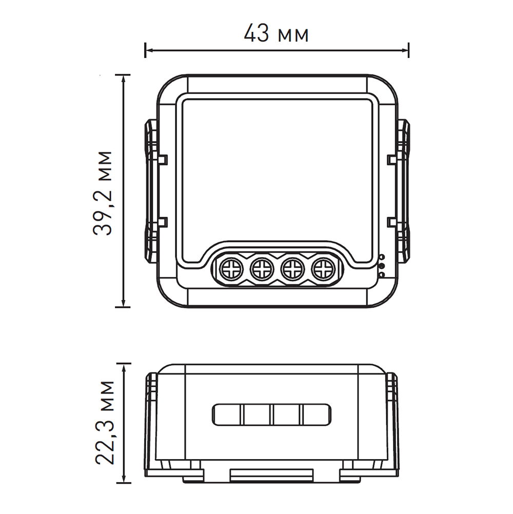 Умное реле в подрозетник 3-канальное без нейтрали Zigbee EKF Connect Select