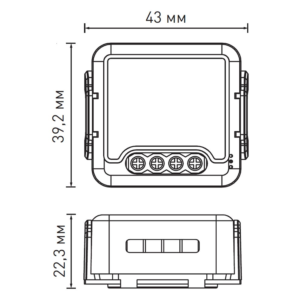 Умный диммер в подрозетник 1-канальный Zigbee EKF Connect Select