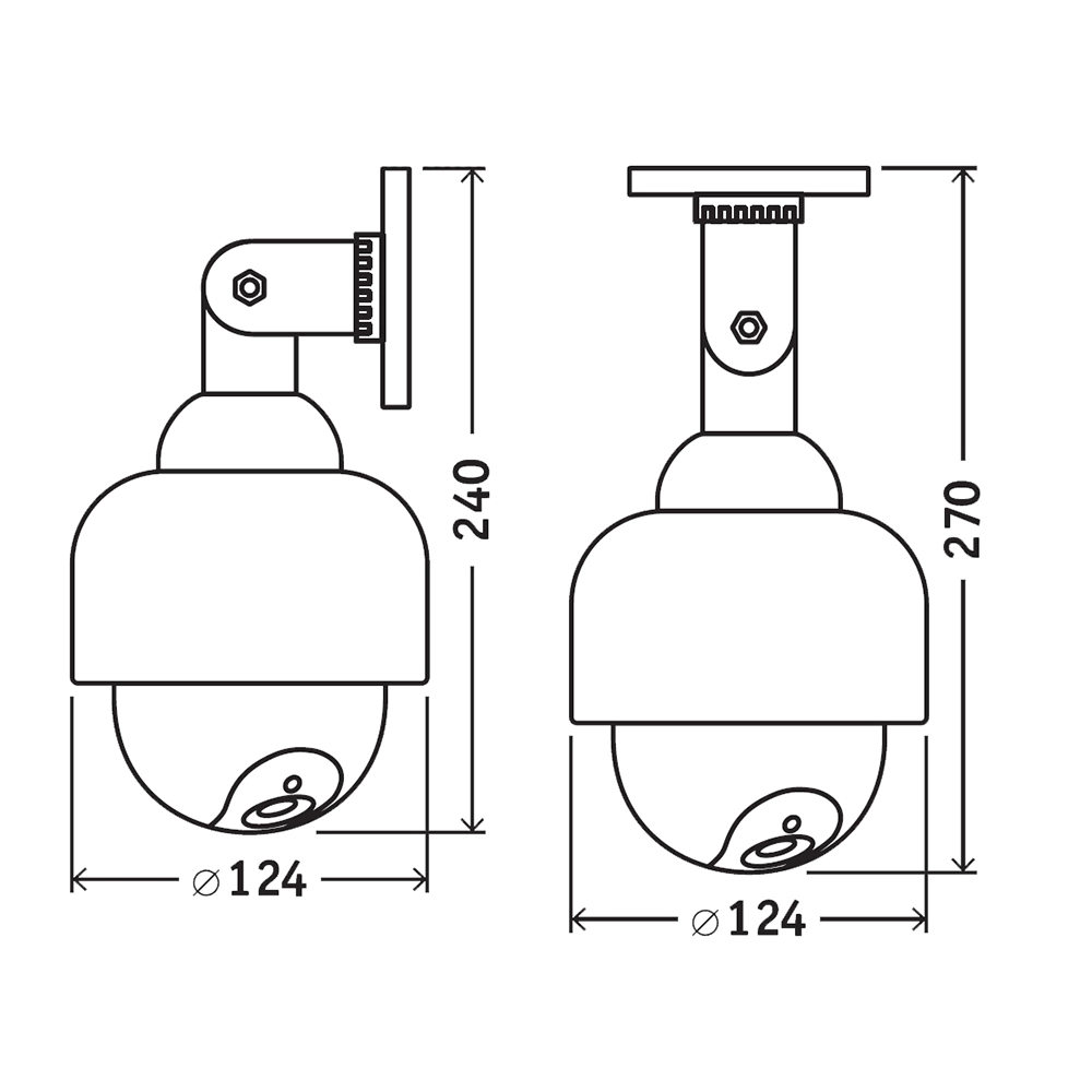 Камера наблюдения-муляж Navigator уличная купольная белая