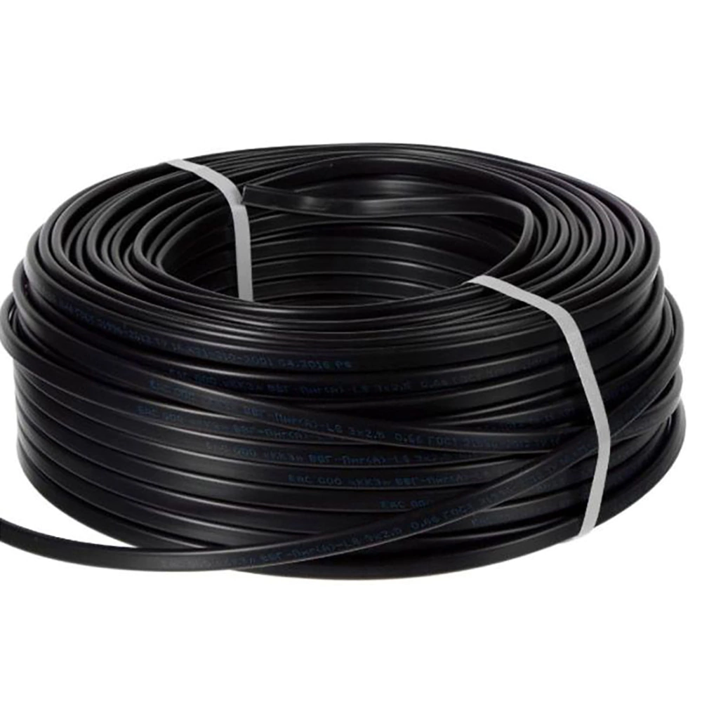 Кабель твердый плоский ВВГп-нг(A)-LS ГОСТ 3x2,5 мм 50 м Промэко