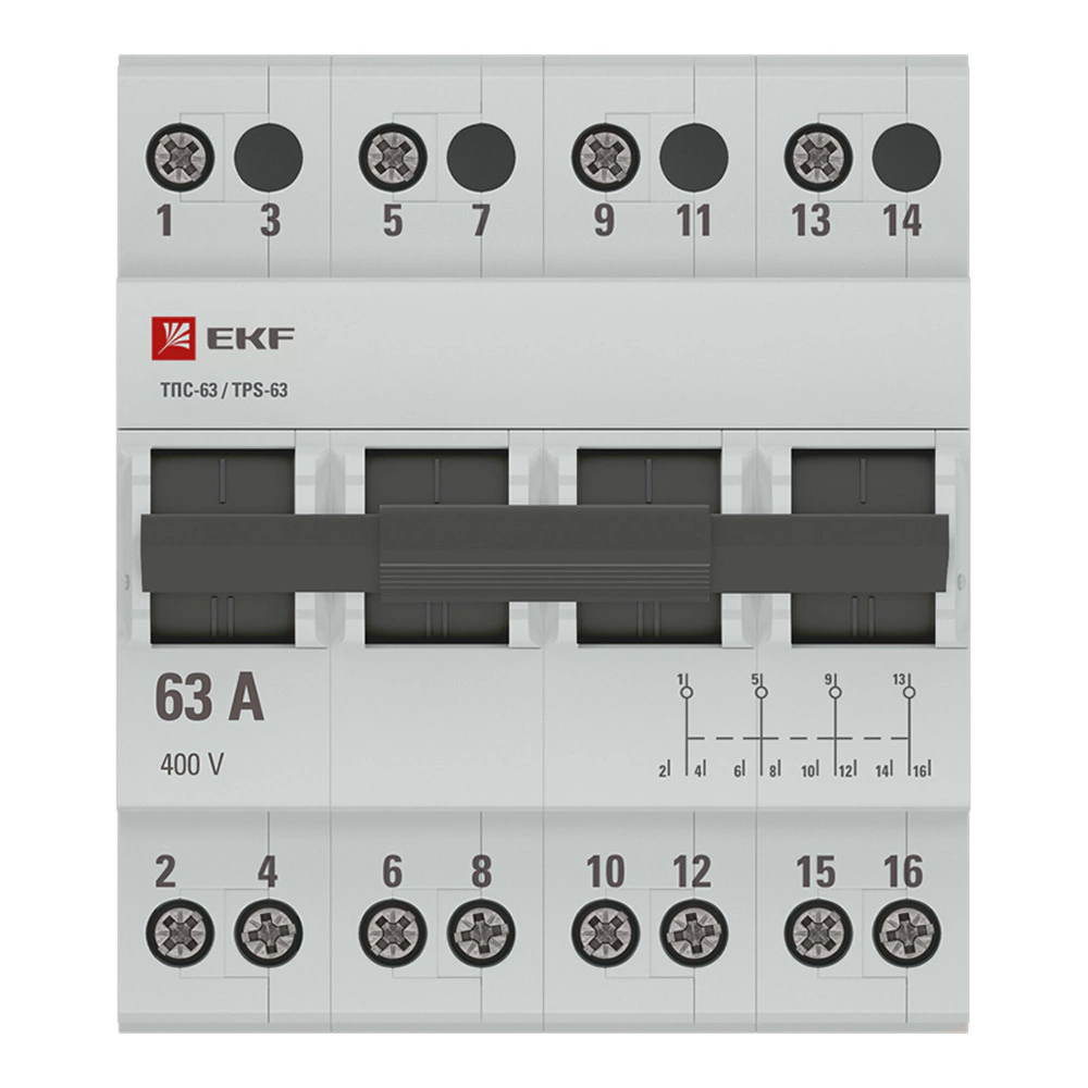 Переключатель трехпозиционный EKF ТПС-63 4п 63 А