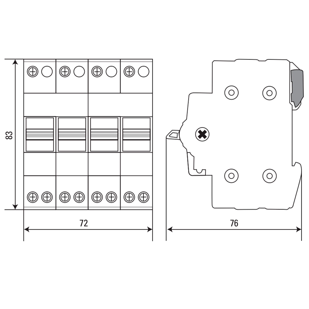 Переключатель трехпозиционный EKF ТПС-63 4п 63 А