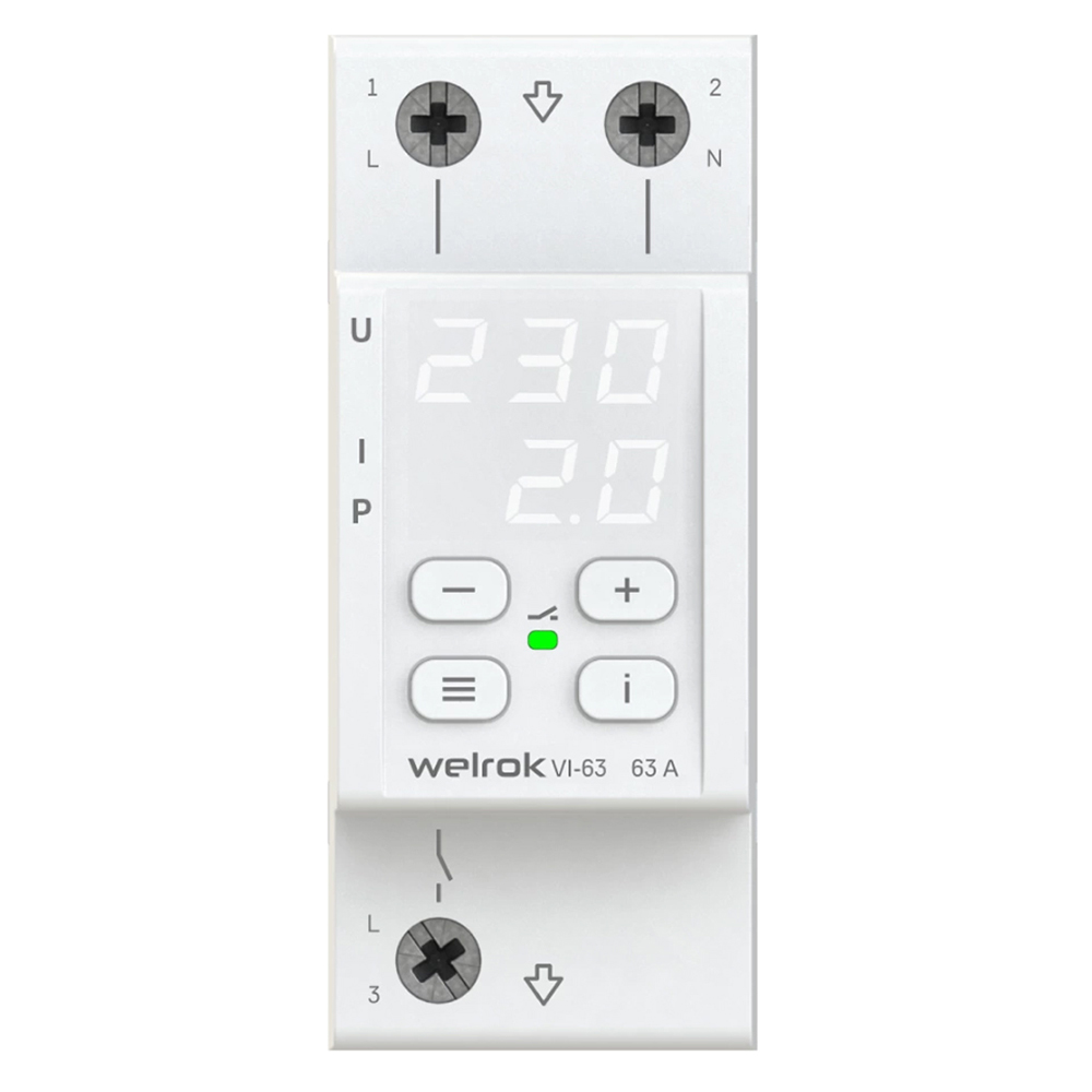 Welrok Реле напряжения c контролем тока vi-63 red 4660251140281