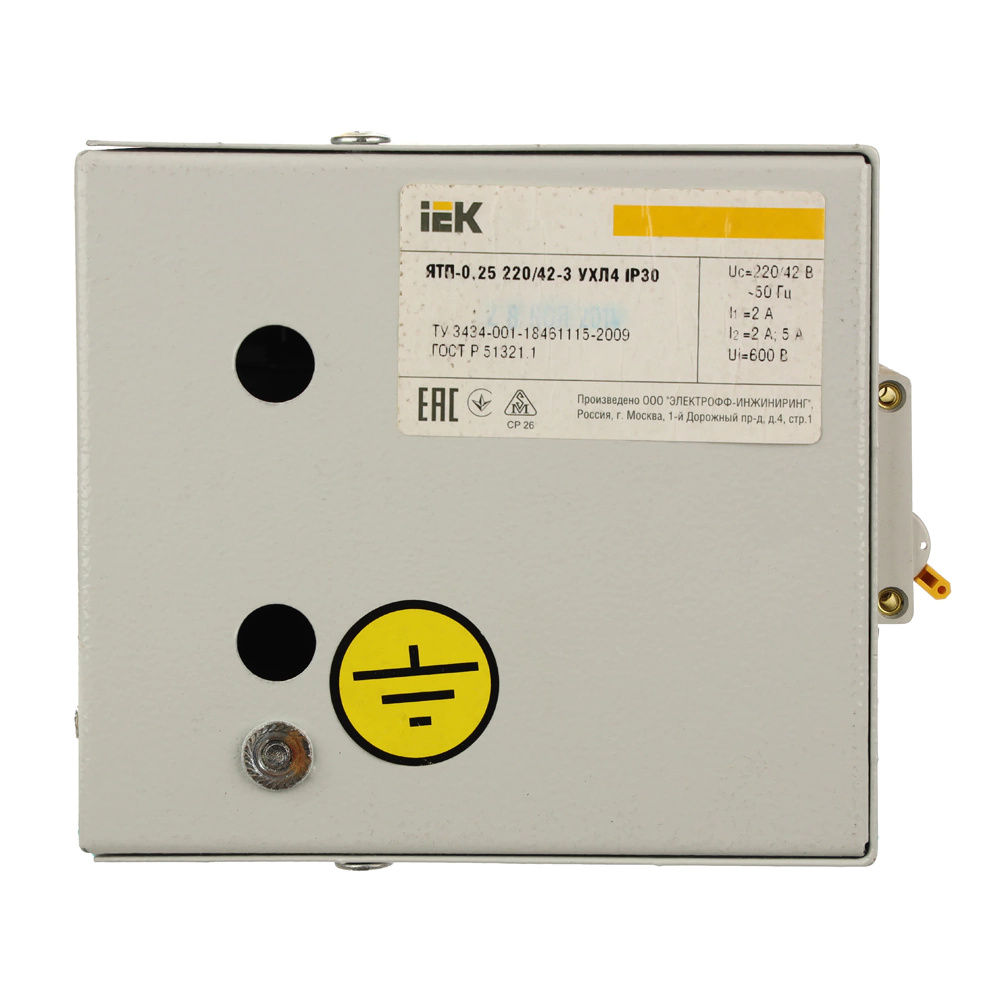 Ящик с понижающим трансформатором 130х220х155 мм IEK ЯТП-0,25 230/42-3 36