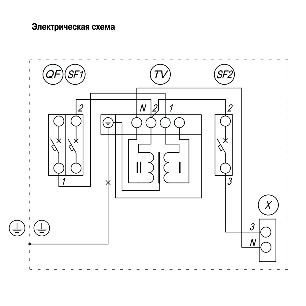 Ящик с понижающим трансформатором 130х220х155 мм IEK ЯТП-0,25 230/42-3 36