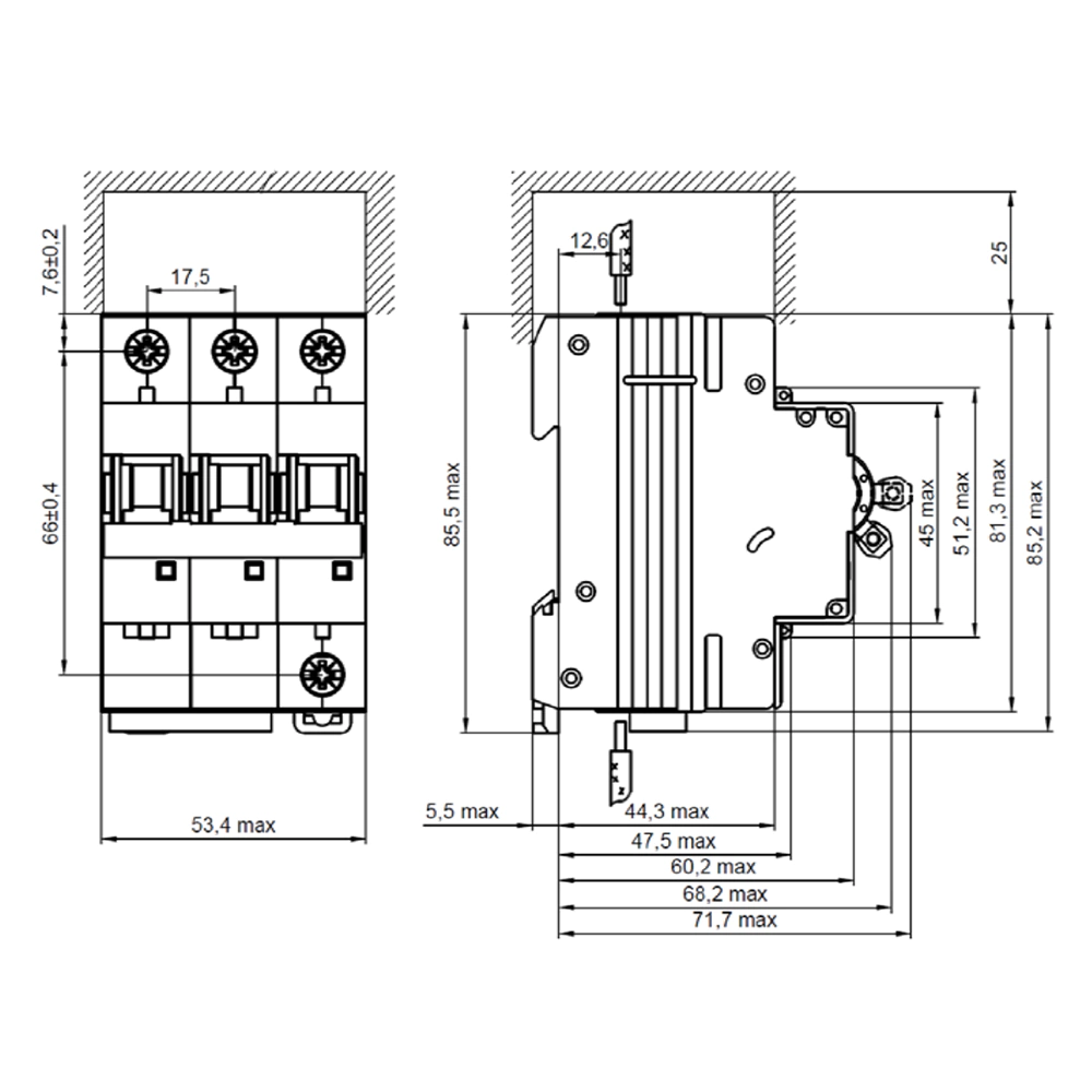 Выключатель автоматический КЭАЗ OptiDin BM63-3C32 3п 6 кА 32 А C