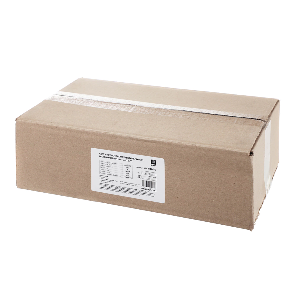 Ящик для счетчика пластиковый 379х216х113 мм 8 модулей IP55 EKF ЩУРн-П 3/8