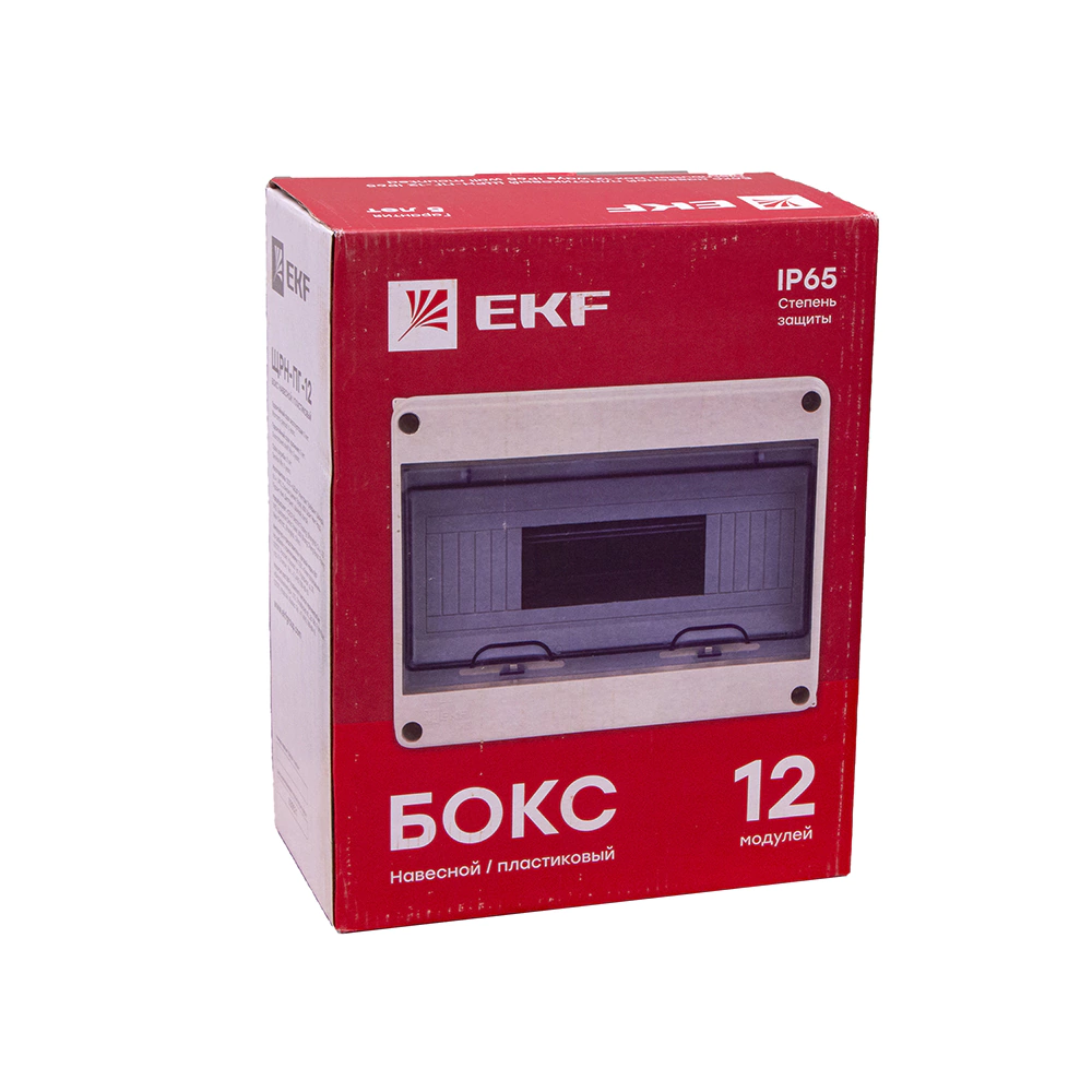 Ящик навесной пластиковый 198х254х106 мм 12 модулей IP65 EKF ЩРН-ПГ-12